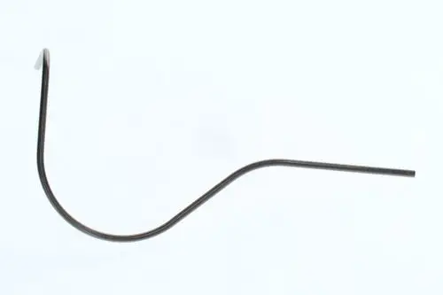 BOSCH Zündgasleitung in gebogener Form, aus Metall mit einem langen Ende und einem gebogenen, geschlossenen Anfang. Geeignet für verschiedene Heizsysteme.